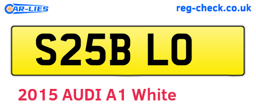 S25BLO are the vehicle registration plates.