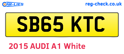 SB65KTC are the vehicle registration plates.