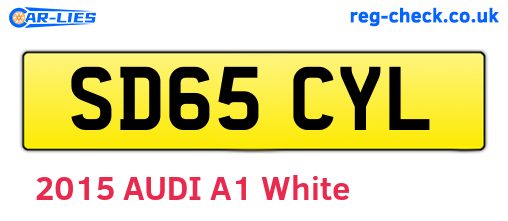 SD65CYL are the vehicle registration plates.