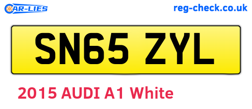 SN65ZYL are the vehicle registration plates.