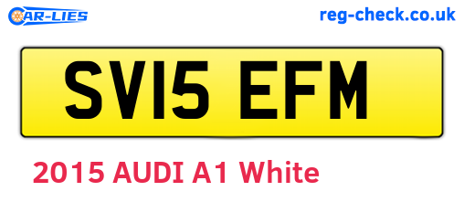 SV15EFM are the vehicle registration plates.