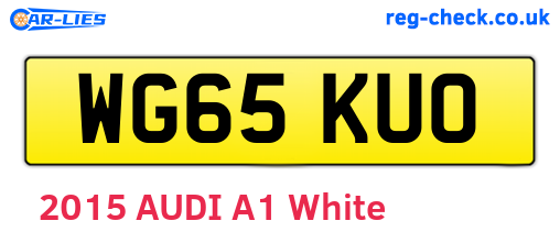 WG65KUO are the vehicle registration plates.