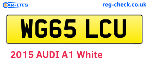 WG65LCU are the vehicle registration plates.