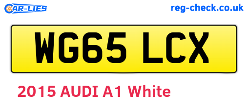WG65LCX are the vehicle registration plates.