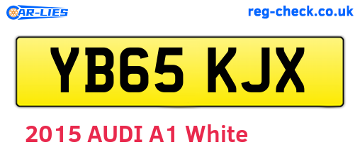 YB65KJX are the vehicle registration plates.