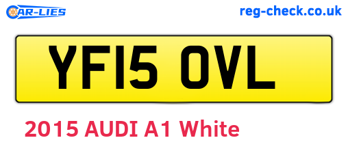 YF15OVL are the vehicle registration plates.