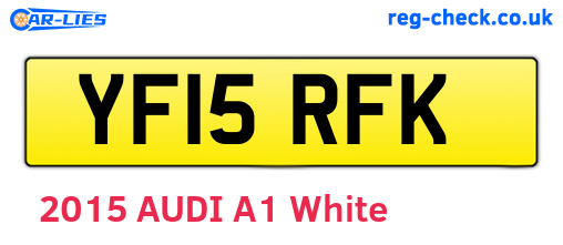 YF15RFK are the vehicle registration plates.