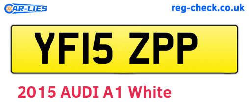 YF15ZPP are the vehicle registration plates.