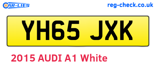 YH65JXK are the vehicle registration plates.