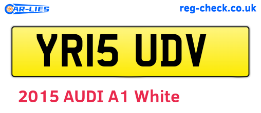 YR15UDV are the vehicle registration plates.
