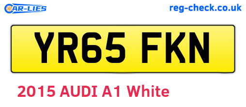 YR65FKN are the vehicle registration plates.