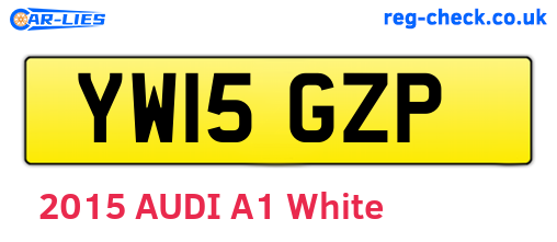 YW15GZP are the vehicle registration plates.