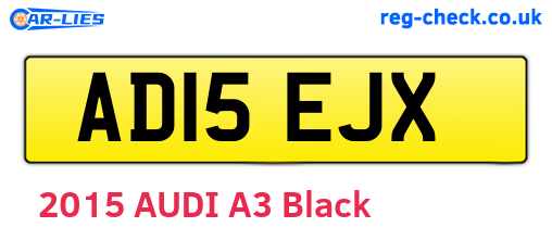 AD15EJX are the vehicle registration plates.