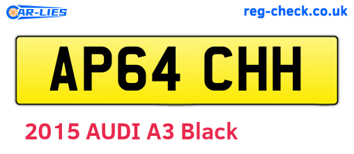 AP64CHH are the vehicle registration plates.