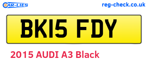 BK15FDY are the vehicle registration plates.