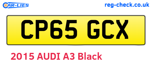 CP65GCX are the vehicle registration plates.