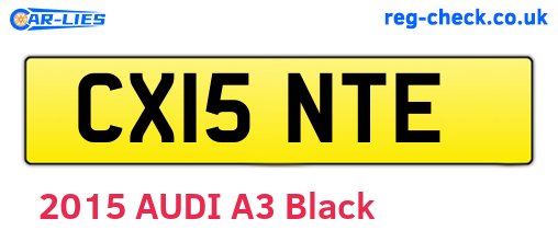 CX15NTE are the vehicle registration plates.
