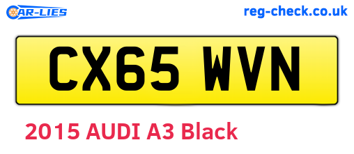 CX65WVN are the vehicle registration plates.