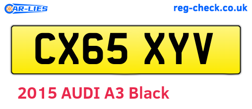 CX65XYV are the vehicle registration plates.