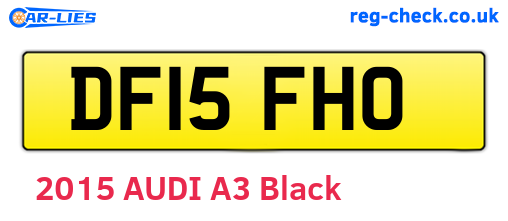 DF15FHO are the vehicle registration plates.