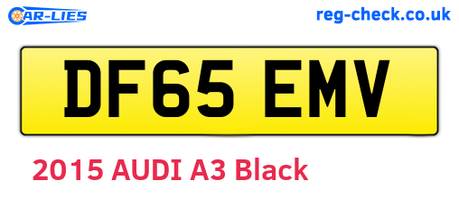 DF65EMV are the vehicle registration plates.
