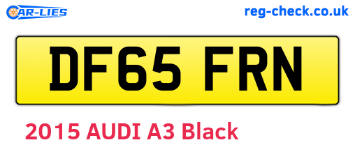 DF65FRN are the vehicle registration plates.