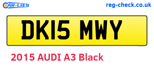 DK15MWY are the vehicle registration plates.