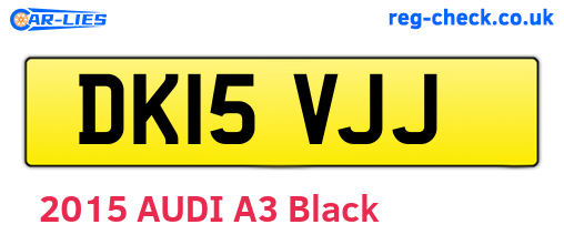 DK15VJJ are the vehicle registration plates.