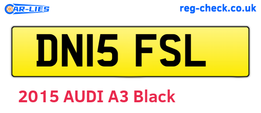 DN15FSL are the vehicle registration plates.