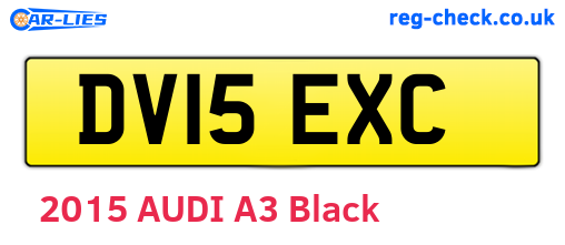 DV15EXC are the vehicle registration plates.
