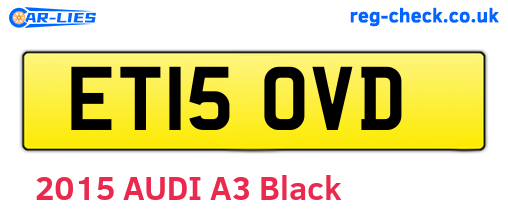 ET15OVD are the vehicle registration plates.