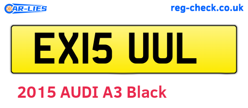 EX15UUL are the vehicle registration plates.