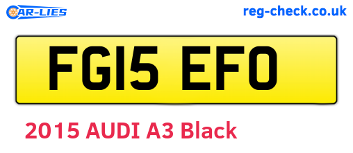 FG15EFO are the vehicle registration plates.