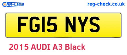 FG15NYS are the vehicle registration plates.
