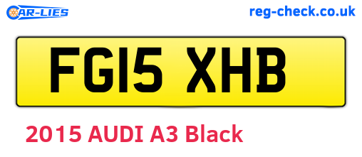 FG15XHB are the vehicle registration plates.