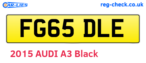 FG65DLE are the vehicle registration plates.