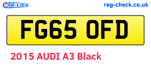 FG65OFD are the vehicle registration plates.