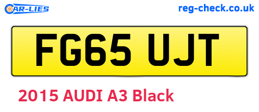 FG65UJT are the vehicle registration plates.