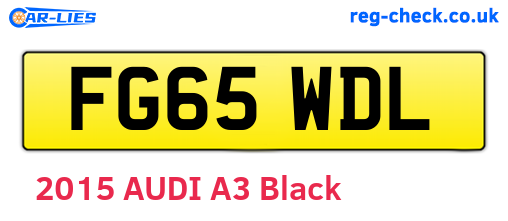 FG65WDL are the vehicle registration plates.