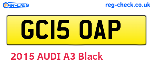 GC15OAP are the vehicle registration plates.