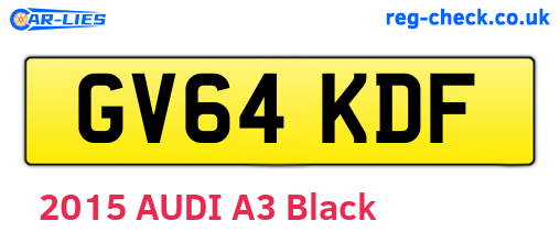 GV64KDF are the vehicle registration plates.
