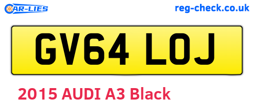 GV64LOJ are the vehicle registration plates.