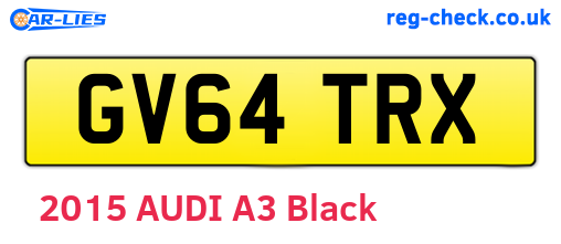 GV64TRX are the vehicle registration plates.