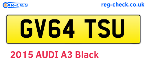 GV64TSU are the vehicle registration plates.