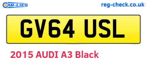 GV64USL are the vehicle registration plates.