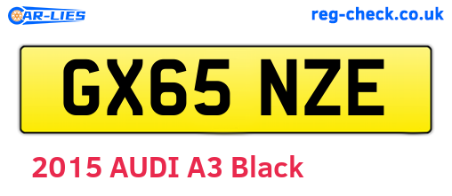 GX65NZE are the vehicle registration plates.