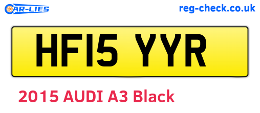 HF15YYR are the vehicle registration plates.