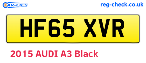 HF65XVR are the vehicle registration plates.