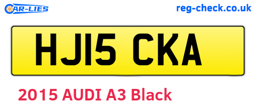 HJ15CKA are the vehicle registration plates.