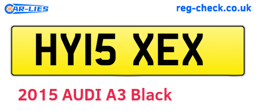 HY15XEX are the vehicle registration plates.